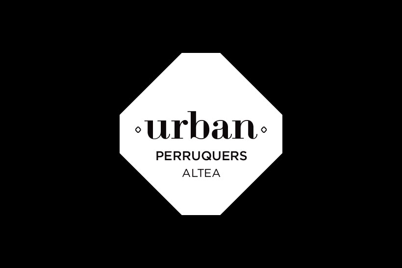 Marca Urban. Negatiu sobre fons negre_identitat-corporativa-urban-perruquers-altea-giselAlmerich-comunicacio-grafica